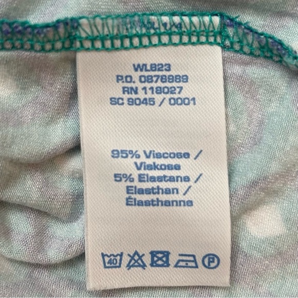 Boden Isobel Blue Geometric Tunic Dress with Grosgrain Ribbon Neckline, Size 2 - Picture 14 of 14